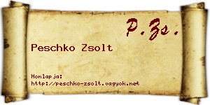 Peschko Zsolt névjegykártya